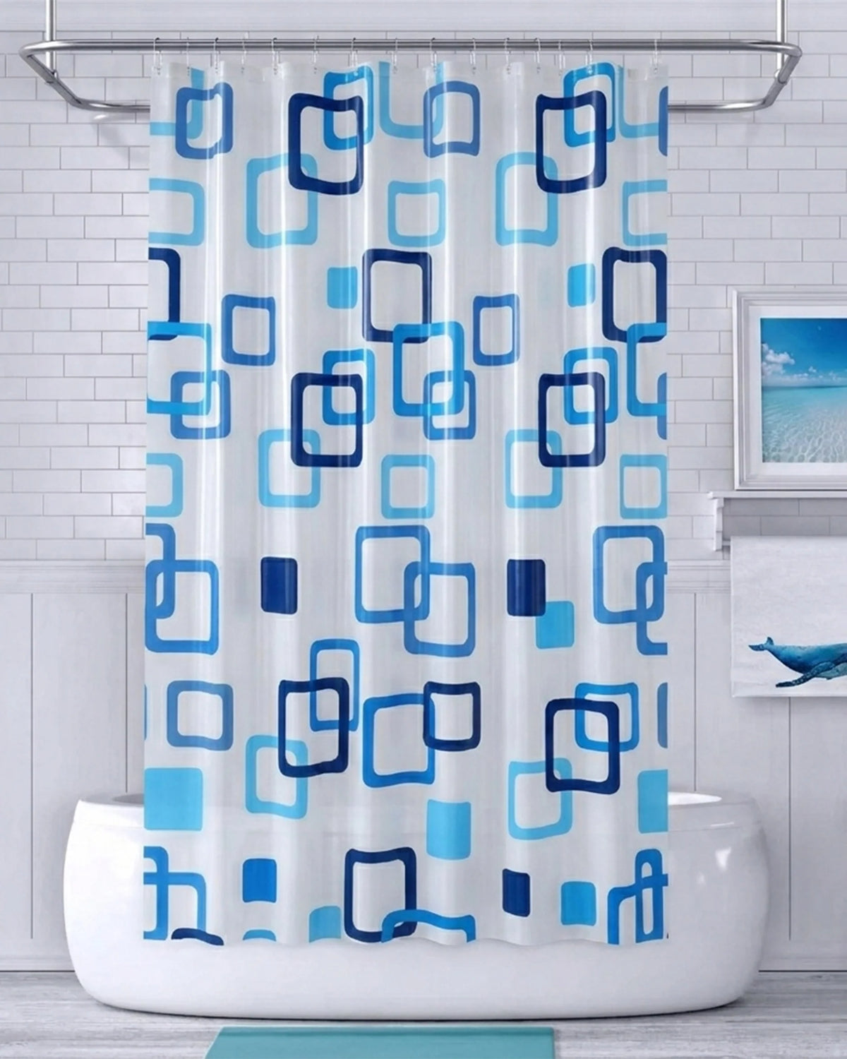 Waterproof Polyester Shower Curtain – Modern Bathroom Decor