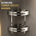 Wall-Mounted Bathroom Corner Shelf – Double Layer Stainless Steel