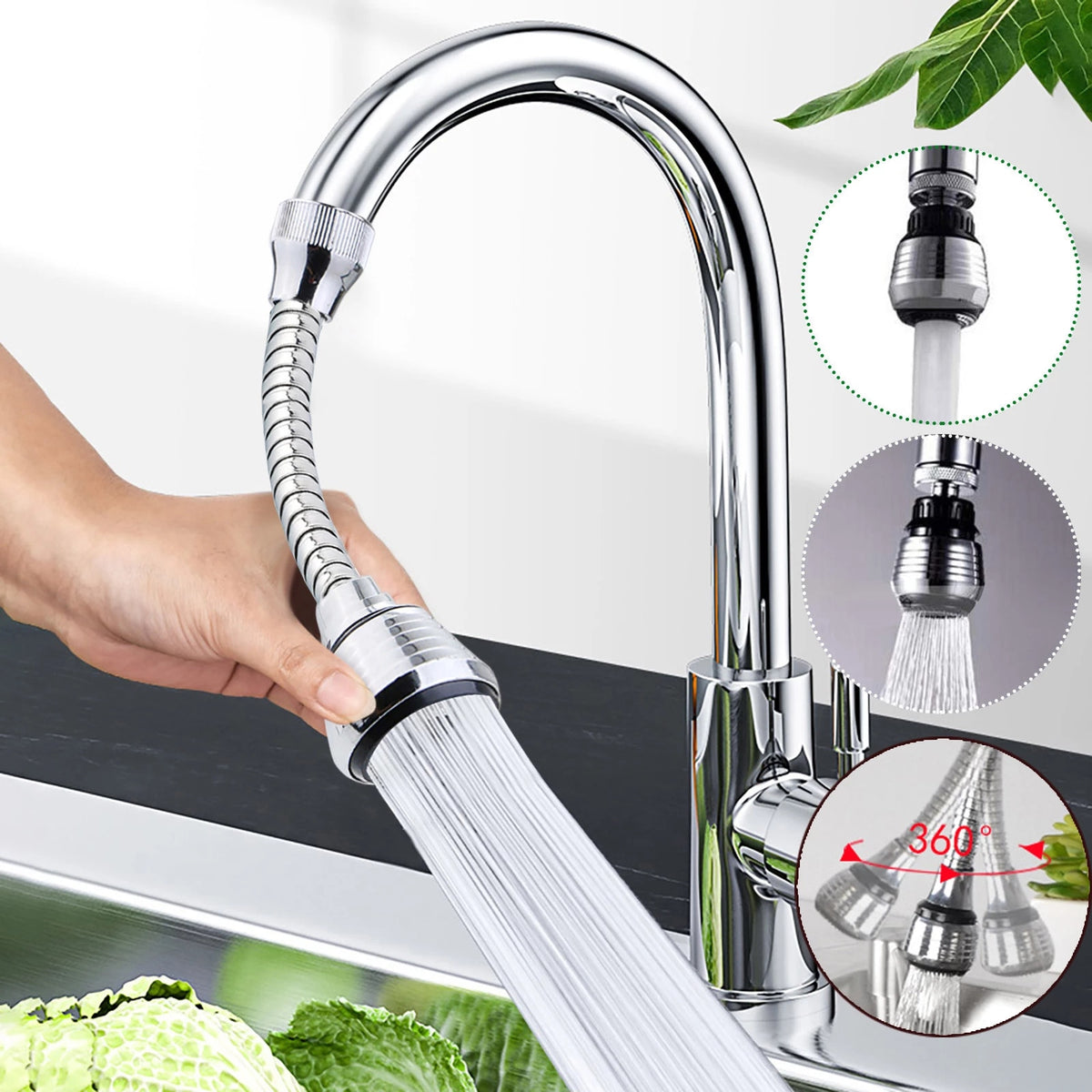 Handheld Shower Extender with Faucet – Chrome Finish